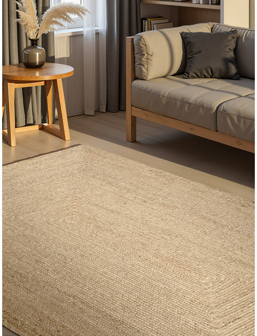Sharmila - Jute Rug by Hanse Home - Natural Rug, 100% Jute, Handwoven Boho for Living Room, Bedroom, Dining Room, Hallway Ivory Rectangle 80 x 150 cm