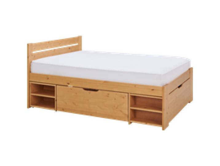 Lit rangement bois massif Tara