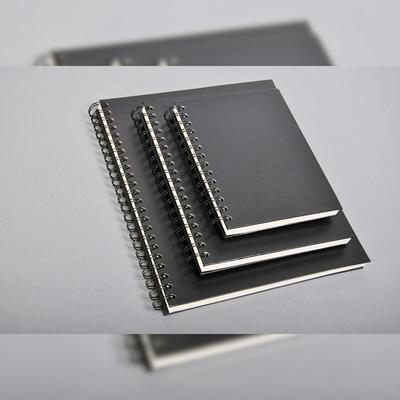Clairefontaine 5x Skizzenbuch mit Doppelspirale, schwarzer Einband, 24x30cm, 100 Blatt 90g - Schwarz 96666C
