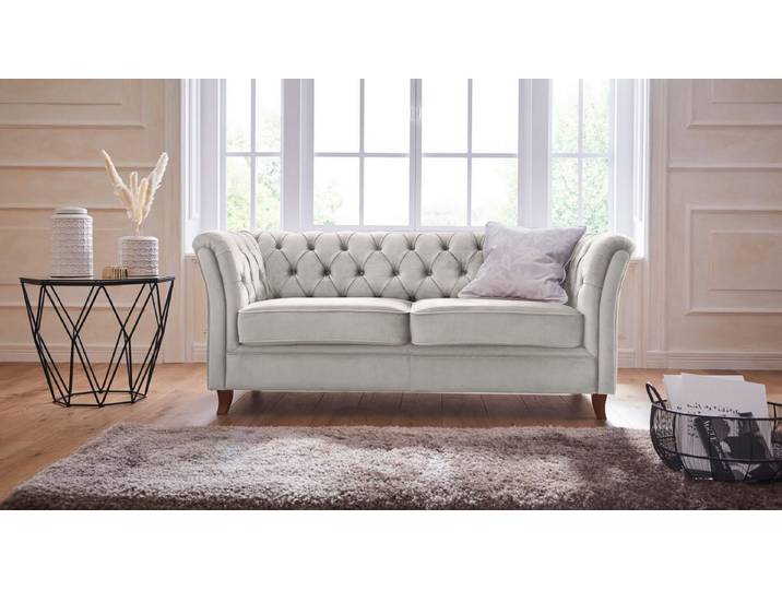 Home affaire Chesterfield-Sofa Reims, mit echter Chesterfield-Knopfheftung, hochwertige Verarbeitung