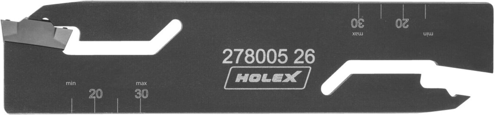 Holex Stechschwert, neutral, aus Hartmetall (Schwerthöhe h5:26 mm) für Drehmaschinen, 278005 26)