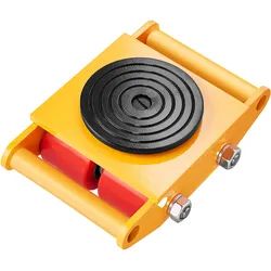 VEVOR Panzerrollen 4T Transportfahrwerk 280x210x105mm Transportrollen aus Kohlenstoffstahl Industrieroller mit 4 PU-Richtungsräder Roller Ф 135x9mm Drehplatte Möbeltransporthilfe Transportroller