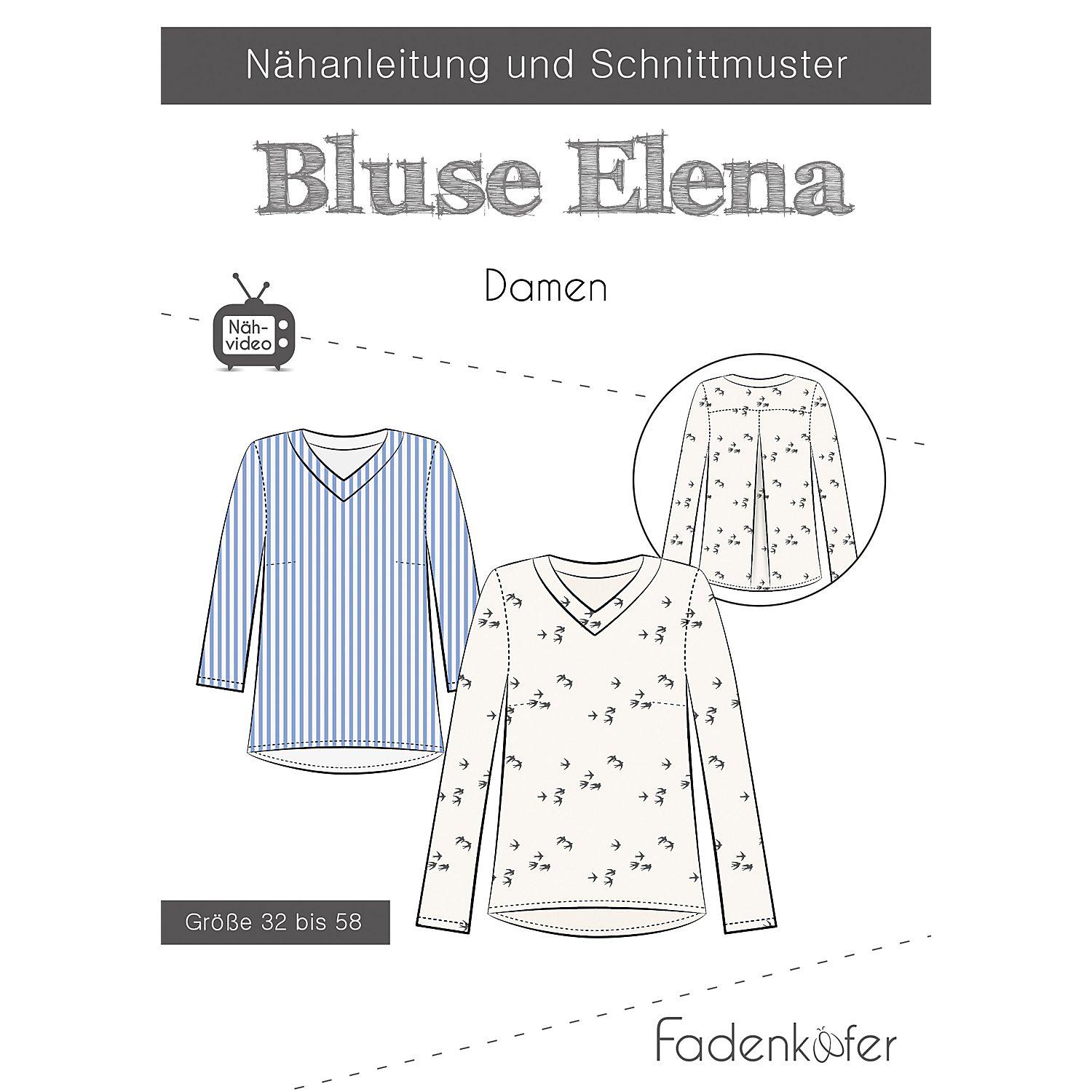 Fadenkäfer Schnitt "Bluse Elena" für Damen
