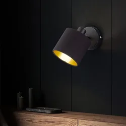 Design Wand Strahler Leuchte SCHWARZ GOLD Wohn Zimmer Lampe Spots verstellbar Reality R80331079