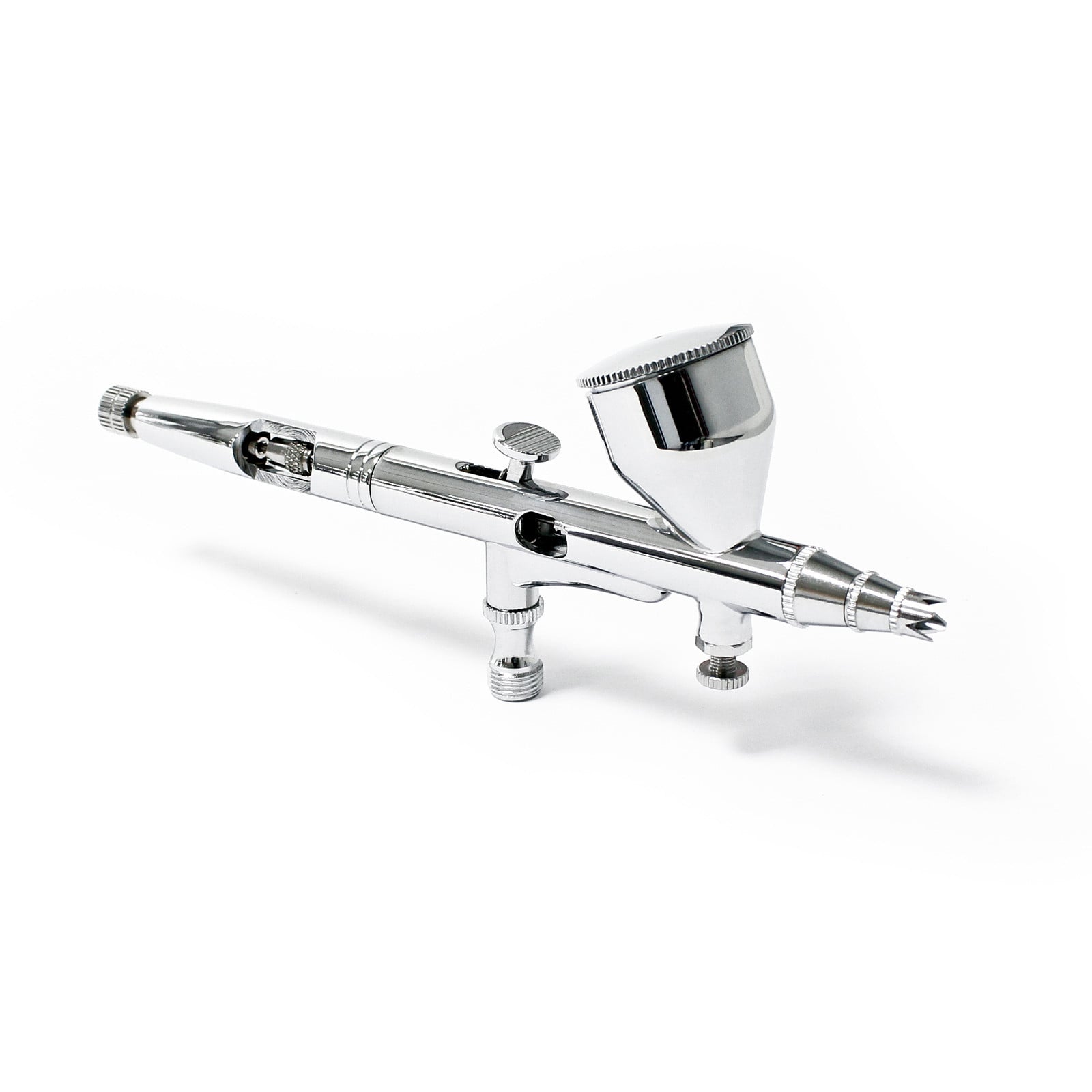 Wiltec Airbrush-spuit Type 180 met dubbelwerkingsfunctie en 0,3 mm spuitmond voor modelbouw en nagelkunst