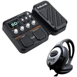 NUX Effektgerät MG101 Multieffekt mit Kopfhörer, Effektgerät, Schwarz