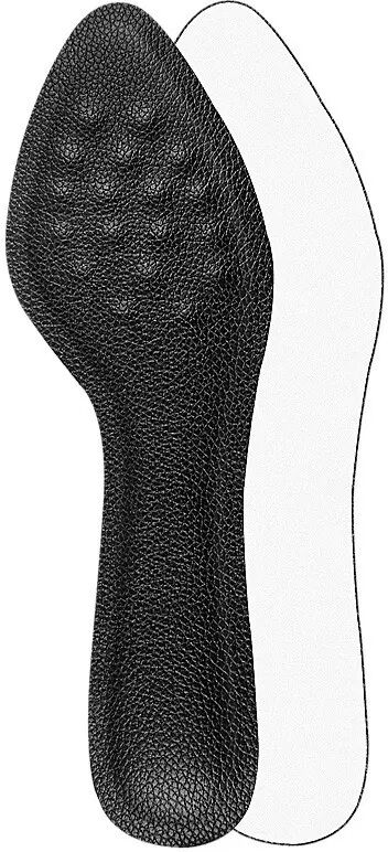 INF Semelles en cuir - Conception en pointe en cuir PU Le noir