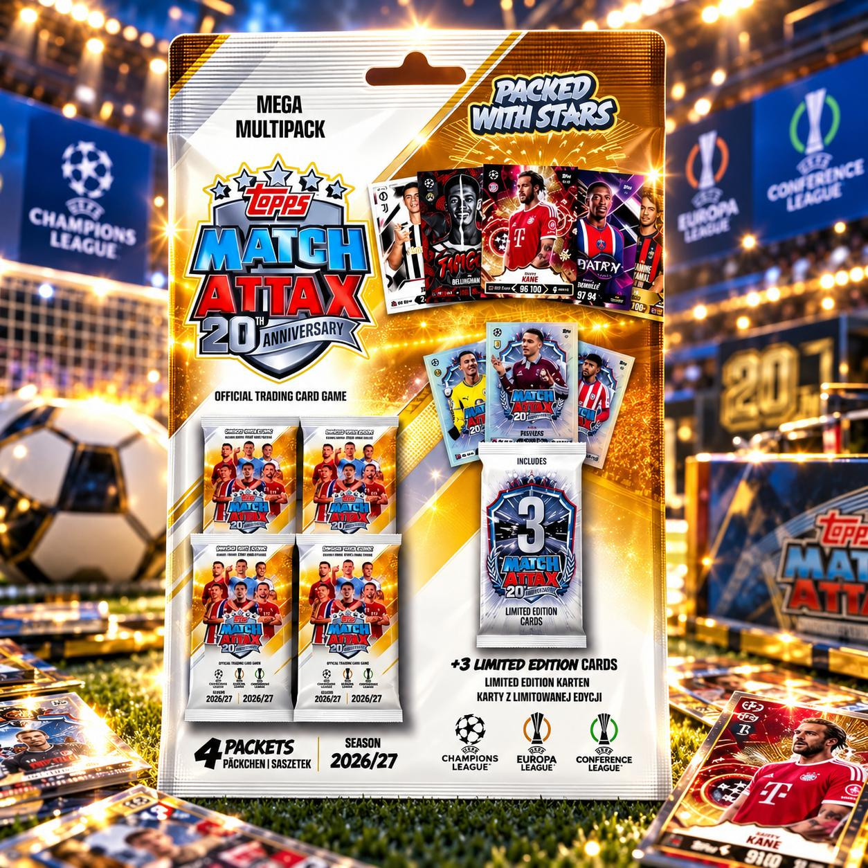 Topps Match Attax UCC Mega-verpakking 2026/27
