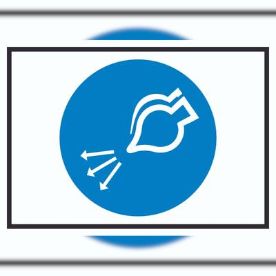 HB-Druck Luftversorgung einschalten beim Aussetzvorgang Symbol Aufkleber A0 (841x1189mm)