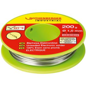 Rothenberger-Industrial Lötzinn EL, bleifrei, Ø 1,0mm, 99% Zinn, 1% Kupfer, 200g
