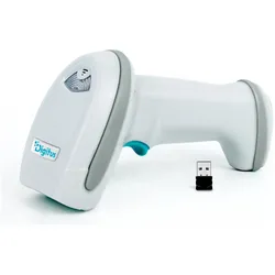 Digitus Advanced Barcode Scanner, Wireless, 1D/2D 2m/s, 1280x1024, IP52 (1D-Barcodes, 2D-Barcodes, QR-Code), Barcode Scanner, Weiss