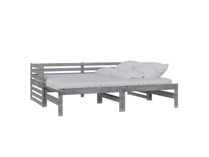 Canapé-lit - FYDUN - AB806967 - Bois de pin massif - 2 places - Gris