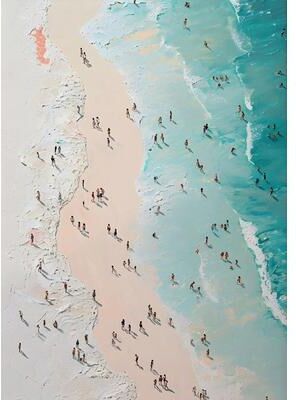 Uplift Picks Summer Beach Canvas Wall Art Ocean Pool Party Nordic Living Room Decor 08 20x30 Cm Frame