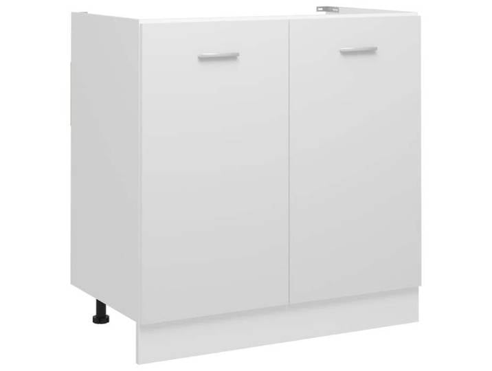 Armoire de plancher d'évier-Meuble de rangement Blanc Bois ingénierie