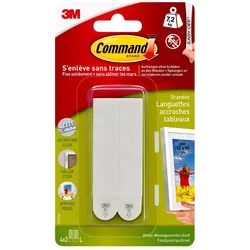 3M Command Bilder-Montage Strips L, 4x2 weiße Strips, 17206