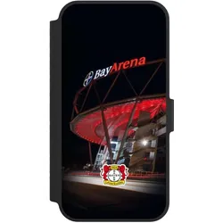 Nivocase Klapphülle für Apple iPhone 14 Handyhülle aus Kunst Leder NIVOflip schwarz Bayer 04 Leverkusen (Apple iPhone 14), Smartphone Hülle, Schwarz
