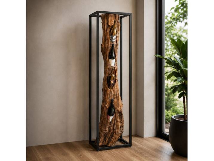 Möbel Bressmer Weinregal Fensunaga Weinregal aus massivem Teakholz, 150 cm Höhe