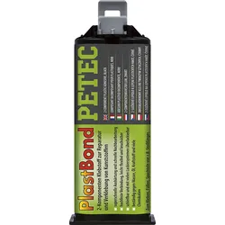 Petec PlastBond 50 ml 2K Kunststoff Klebstoff schwarz