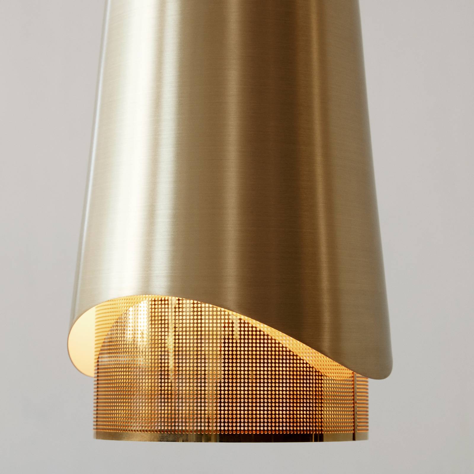 Audo Copenhagen Designer Pendant Light Umanoff, dimmable, Brass / gold, Living / Dining Room, Brass, Design, Ceiling Light