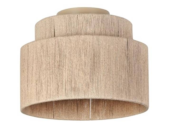 Trio Leuchten Plafonnier SMILLA 666800136\, métal beige\, abat-jour jute naturel\, excl. 1x E27