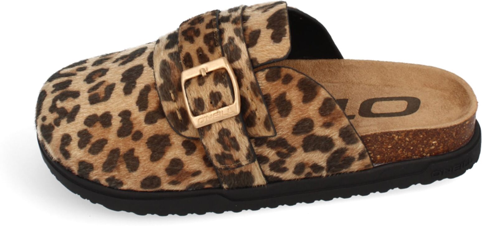 Sandale O'NEILL "SPERRY MULE WOMEN LOW", Damen, Gr. 37, atmungsaktiv, braun (leopard), Synthetik, Schuhe Sandale, Pantolette, Clog leopard 37, atmungsaktiv