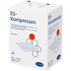 ES-KOMPRESSEN unsteril 10x12,5 cm 12fach 100 St Kompressen