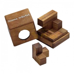 Denk- und Knobelspiele Somawürfel - klein - 7 Puzzleteile - Denkspiel - Knobelspiel - Geduldspiel 242610