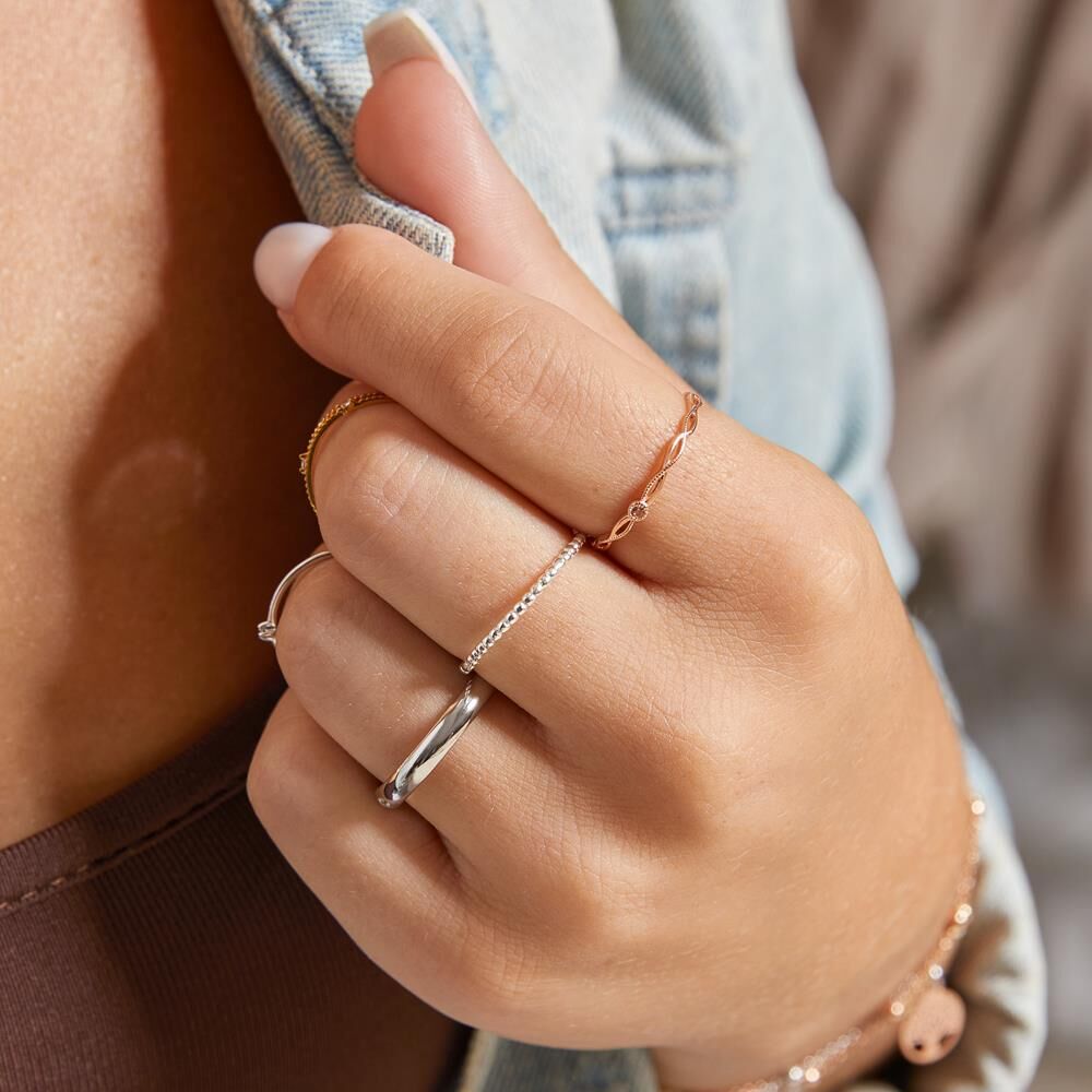 Unique 585er Roségold Ring mit Weißtopas rosé