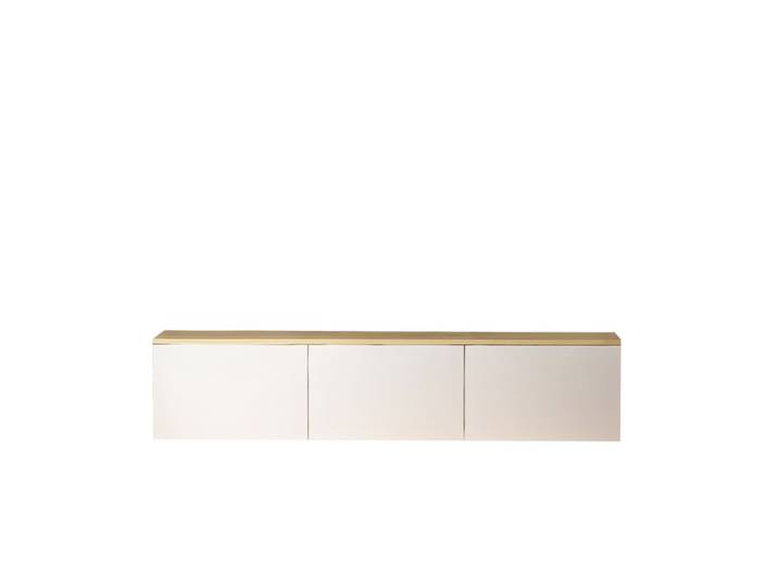 Meuble tv en bois blanc 160 x 32 x 35 cm