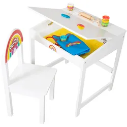 roba x Play-Doh Schulpult mit Zubehör - 55x49x58cm - weiß -