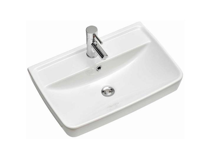 Xora Waschbecken Xora 374, Weiß, Keramik, 60x9x40 cm, Made in Germany, Badezimmer, Waschbecken & Armaturen, Waschbecken