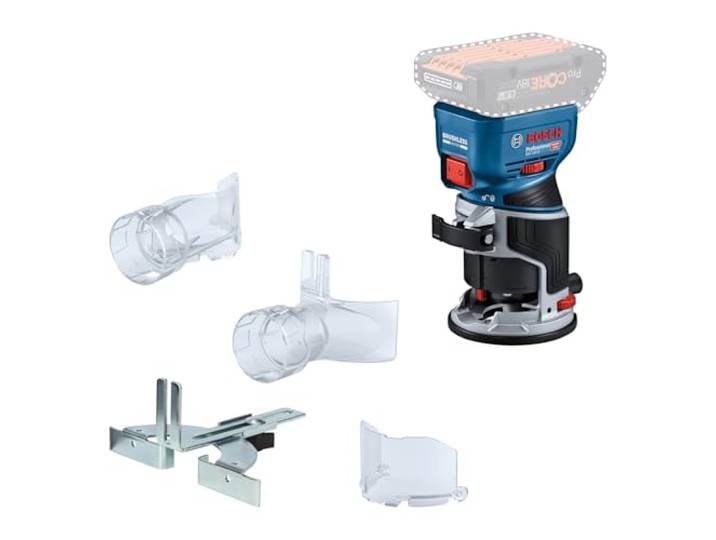 Bosch PRO Affleureuse sans-fil GKF 18V-8 Affleureuse 18V fleuron de la gamme : puissance maximale\, très grande compatibilité accessoires et caractéristiques haut de