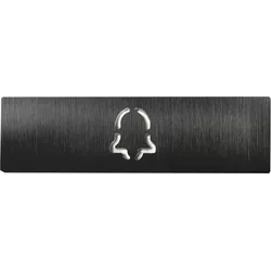 DoorBird D21x Namensschild für eine Ruftaste, Glockensymbol – Titan-Optik (PVD)