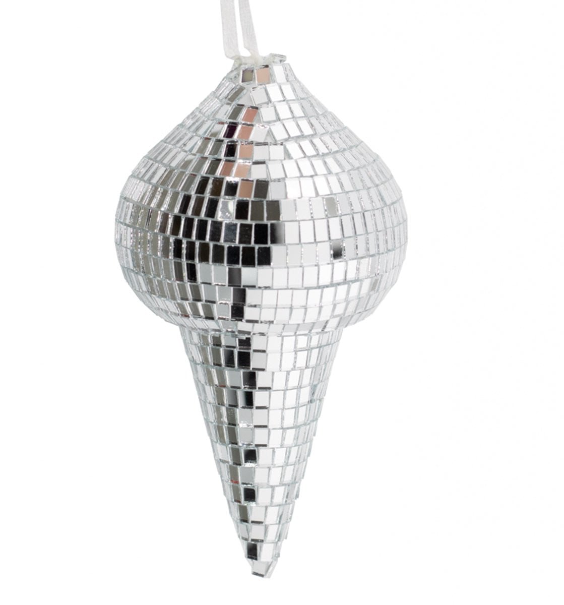 Discobal Disco ijs Kersthanger - Zilver - Kerstornament