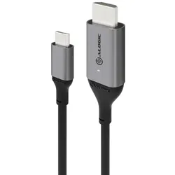 ALOGIC ULCHD02-SGR Videokabel-Adapter 2 m HDMI Typ A (Standard) USB Typ-C Schwarz, Grau