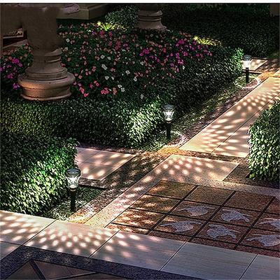 2/6 stücke solar garten weg lichter im freien led rasen lampe rgb warmweiße farbe für garten dekor landschaft beleuchtung