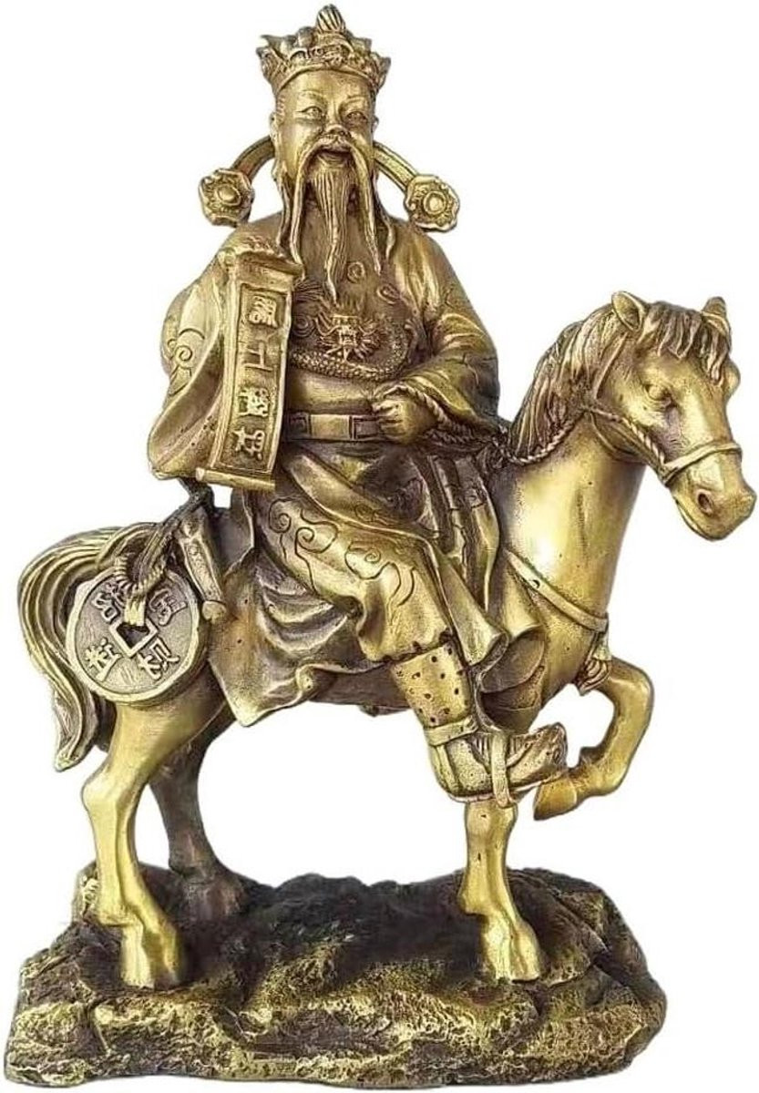 Boeddha Beeld God van Rijkdom Brons Hoogte: 23 cm