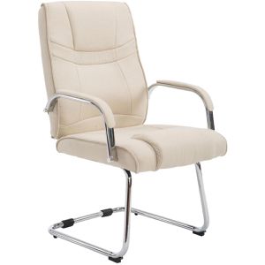 CLP Besucherstuhl Attila, 152013004, mit Armlehnen, Freischwinger, Stoff, creme