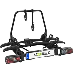 Eufab SD260 Flügeltür Kupplungs-Fahrradträger für 2 Fahrräder, E-Bike geeignet Schwarz