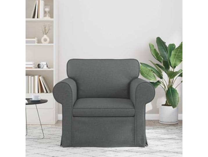 KTHLBRH Sofa dunkelgrau 95 x 82 x 80 cm Stoff Metallgestell, Schaumstoffkissen, modulare Konfiguration, einfache Wartung