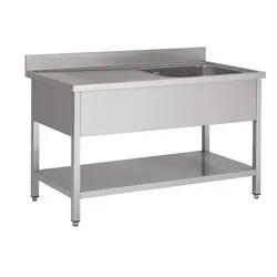 Chefgastro 700 Spültisch Grundboden 1 Rechts 1400 BxTxH 1400x700x850mm
