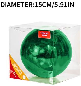 Rare Purchases Christmas Ball Decorations Red, Decorative Ornaments For Hotels And Shopping Malls,Vibrant Christmas Colorful Ball Decor 15cm Green 1pcs