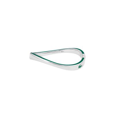 Armreif LACOSTE "GLORI", silber (edelstahlfarben, grün), Armbänder, Damen, Edelstahl, Armreif