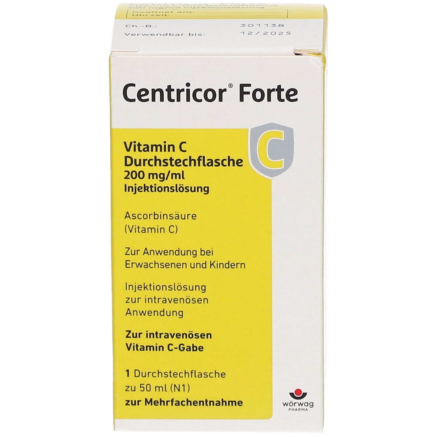 Centricor Forte Vitamin C Dsfl. 200 mg/ml Inj.-L. 1x50 ml Injektionslösung