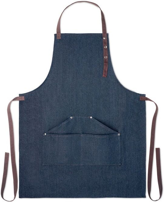 Tablier publicitaire en denim 240 g/m² DENIPUR bleu