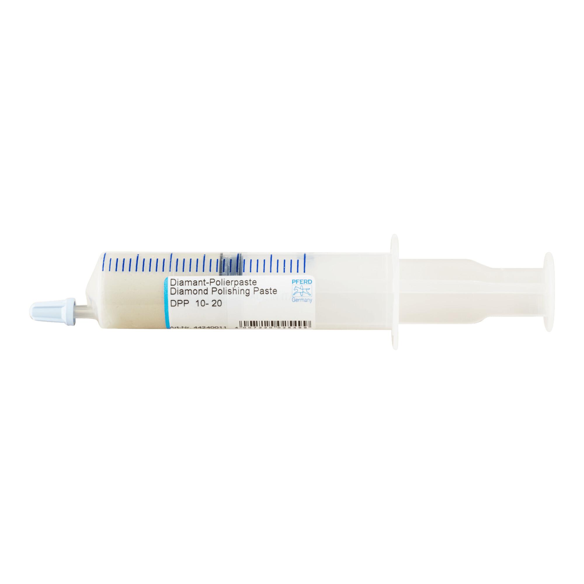 PFERD TOOLS Diamantpolierpaste DPP Korngröße 10µ mittelfein Spritze mit 20g für hartes Material (44240011)