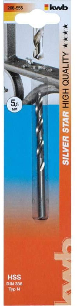 KWB Silver Star HSS spiraalboor 5,5 mm