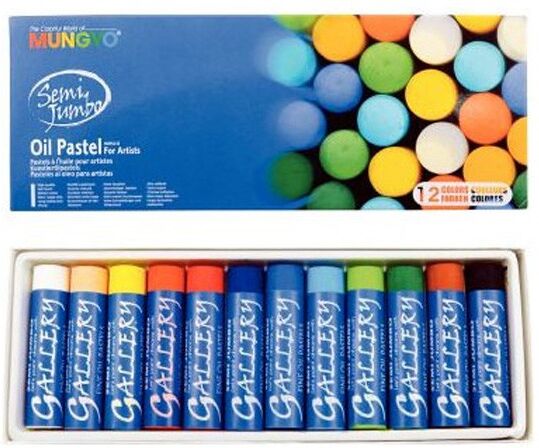 Mungyo - Boîte 12 pastels à l'huile CHUBBIES ass.
