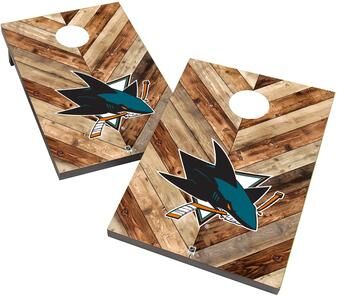 Skip's Garage San Jose Sharks 2x4 NHL Cornhole Bag Toss