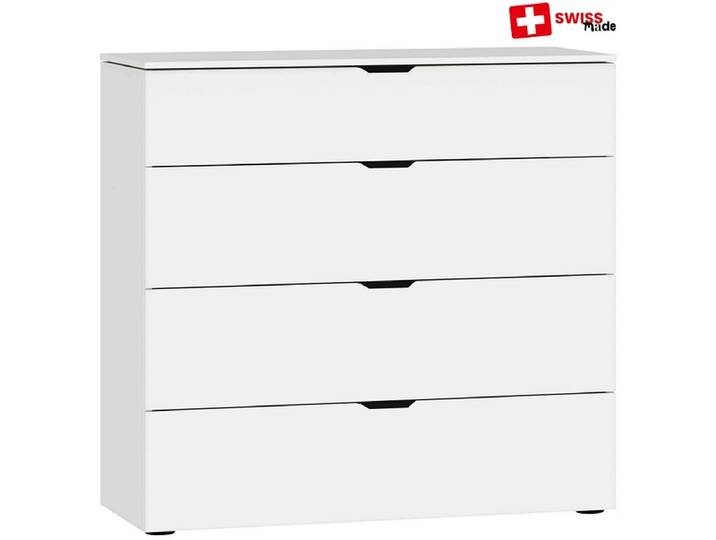 Kommode EVOLUTION 4 Schubladen 43x90x87cm premiumweiss melamin